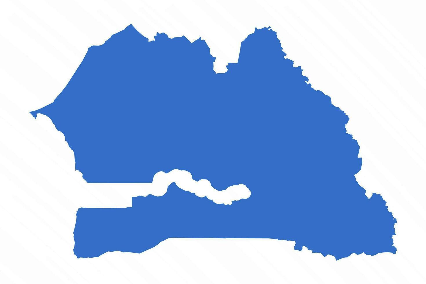 Vector Simple Map of Senegal Country