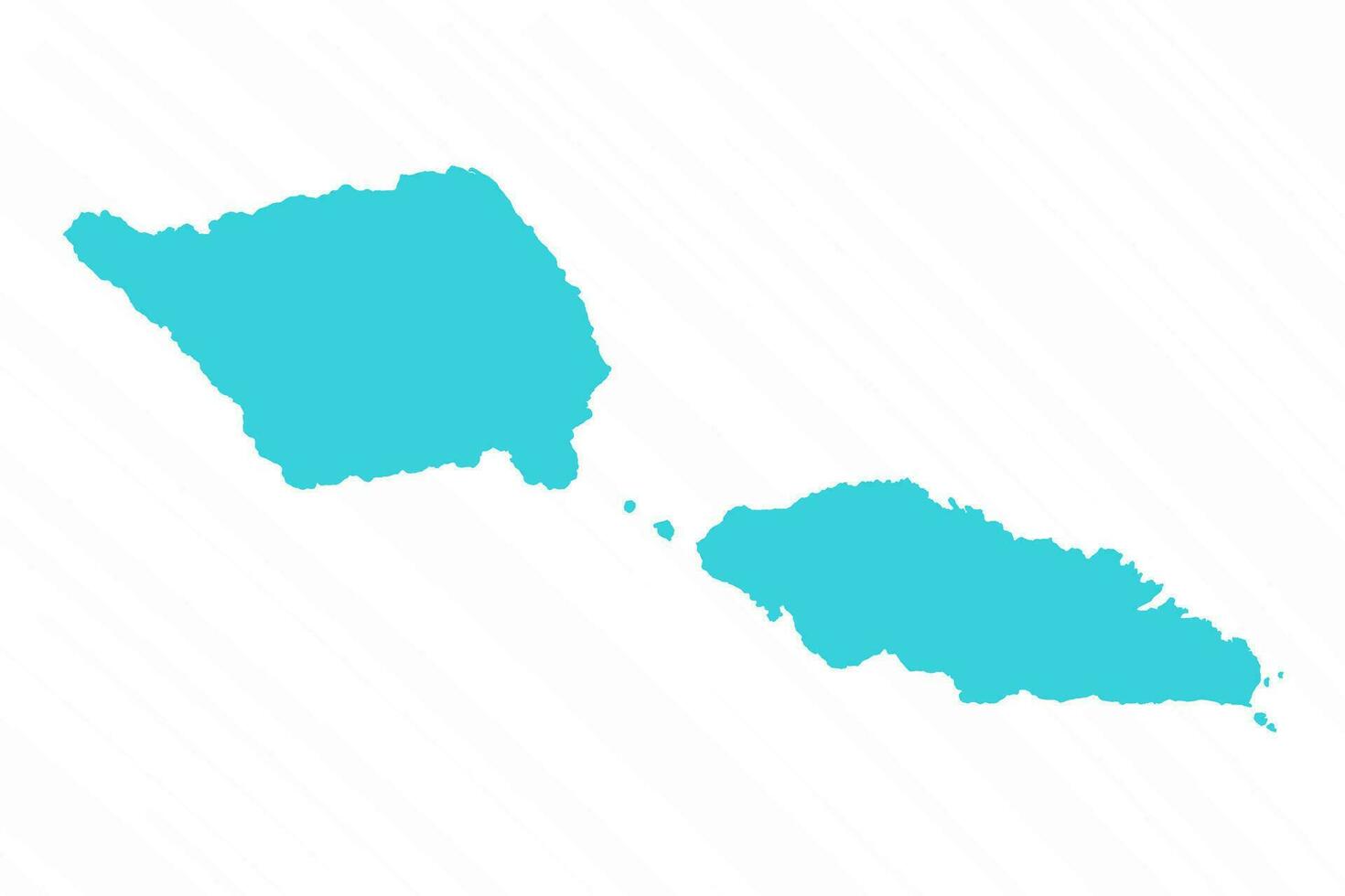 Vector Simple Map of Samoa Country