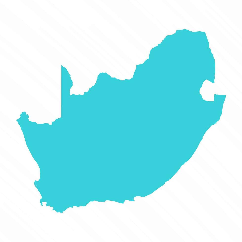 Vector Simple Map of South Africa Country