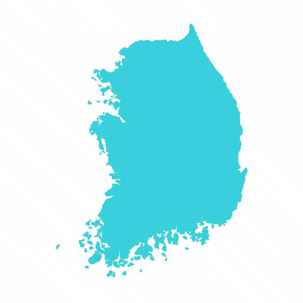 vector sencillo mapa de sur Corea país