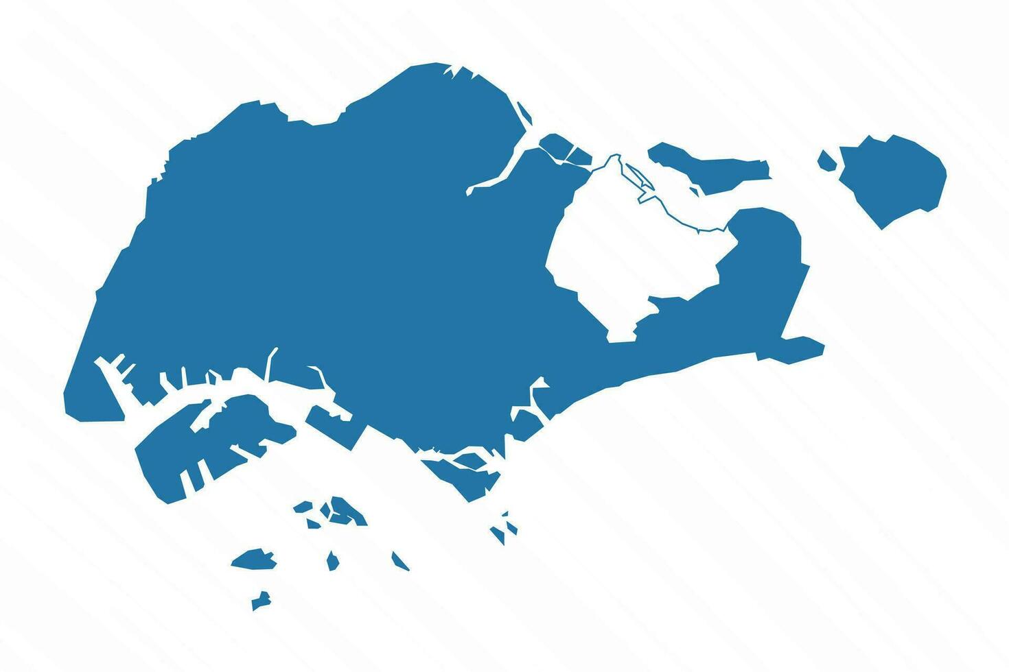 Vector Simple Map of Singapore Country