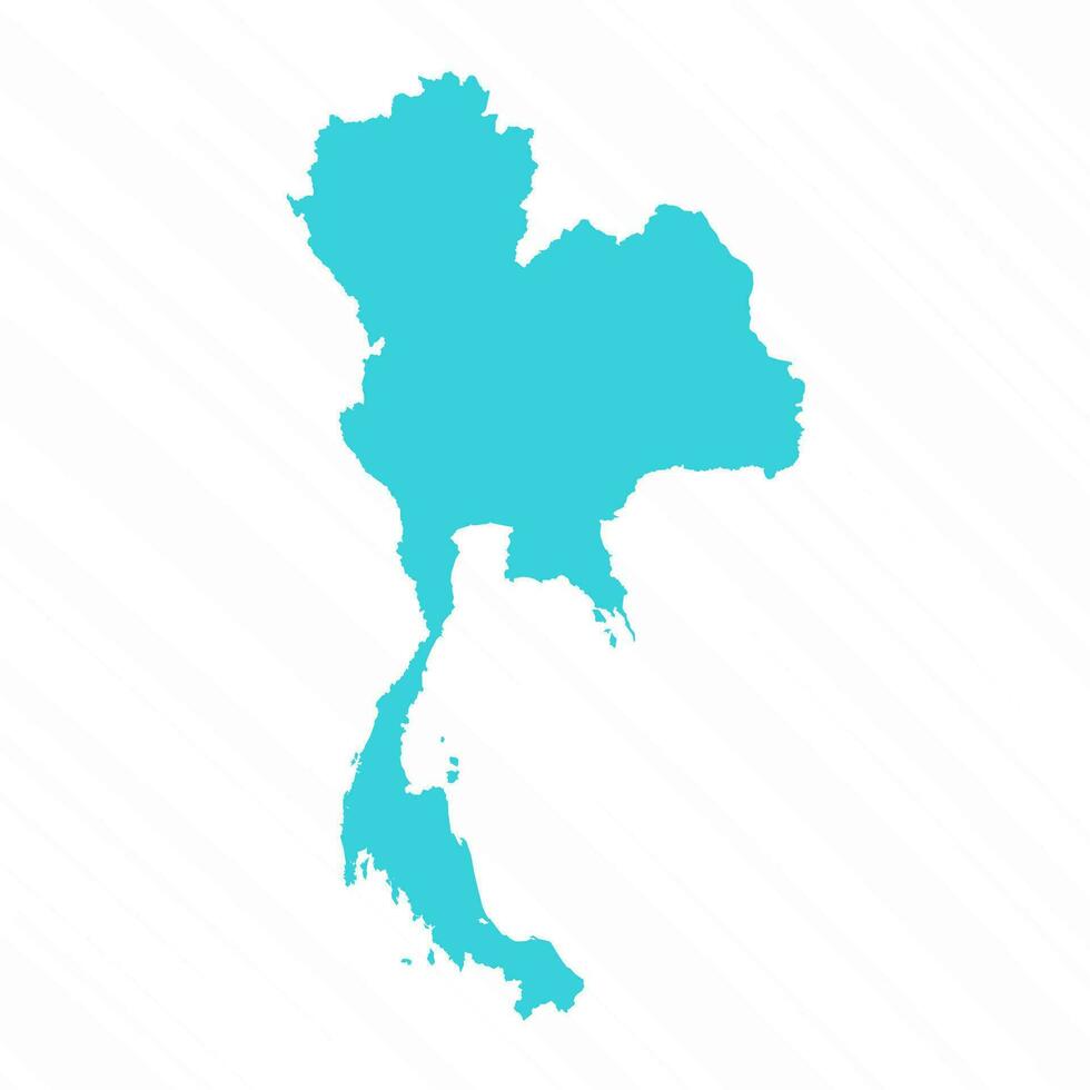 Vector Simple Map of Thailand Country