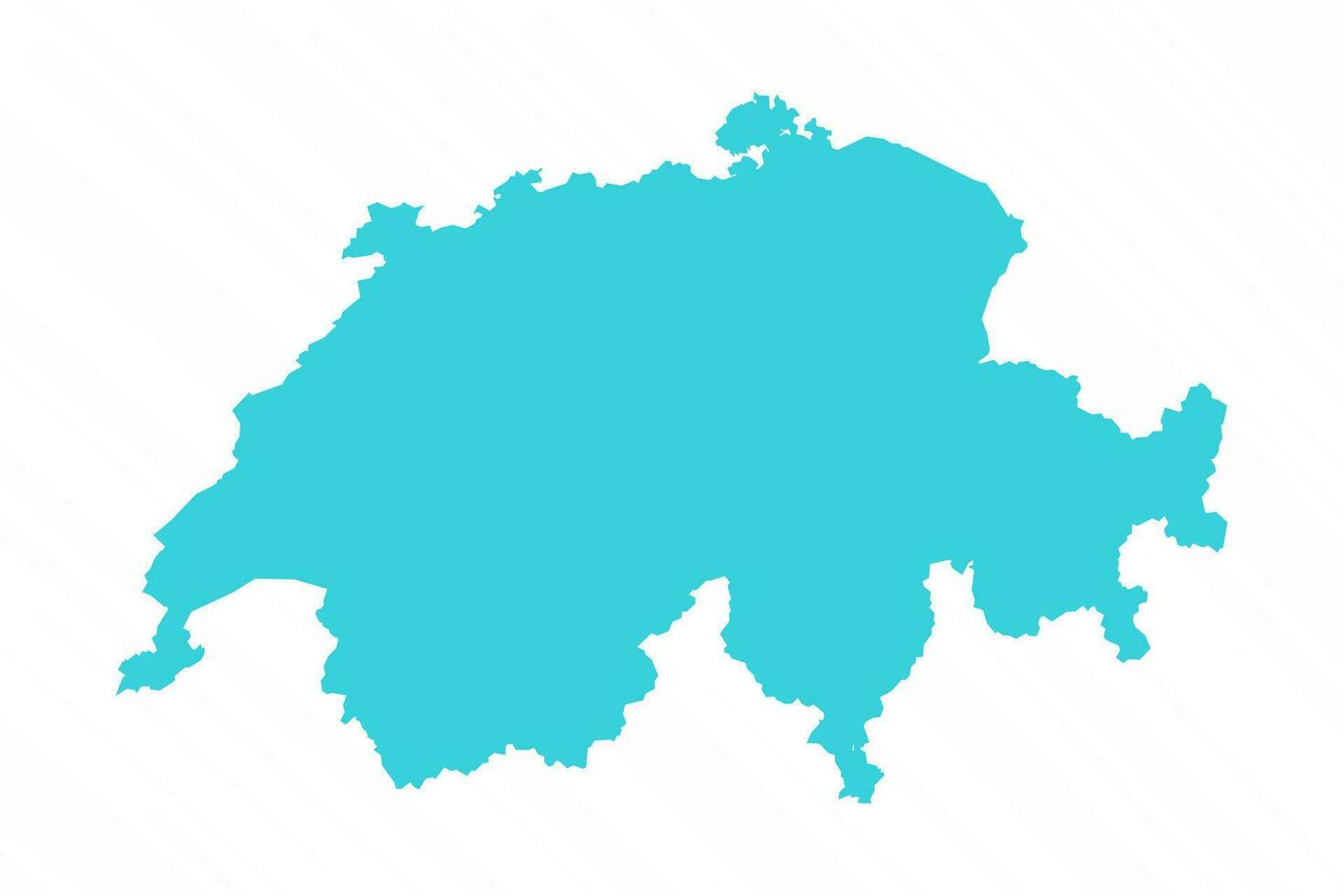 Vector Simple Map of Switzerland Country