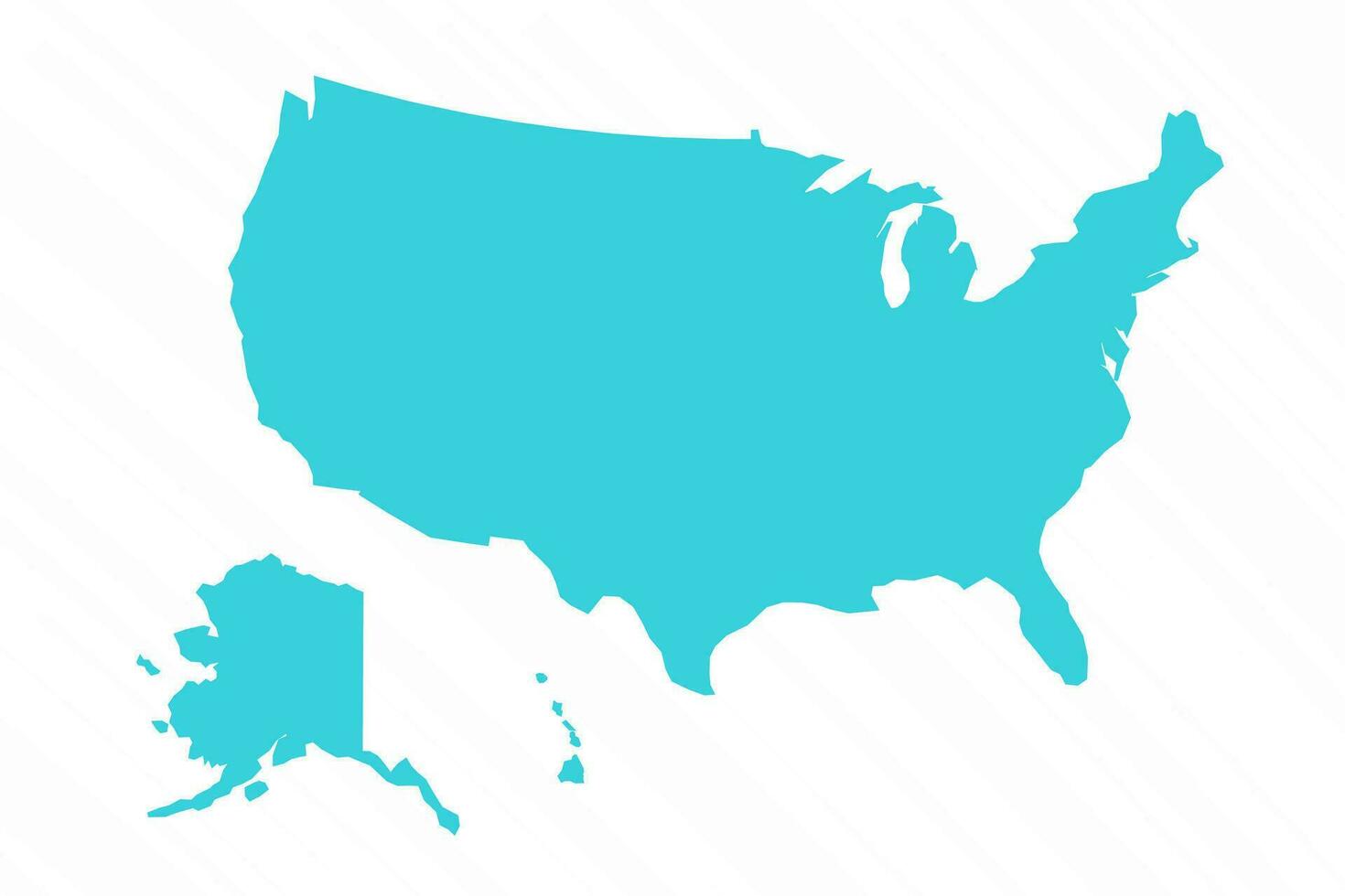 vector sencillo mapa de Estados Unidos país