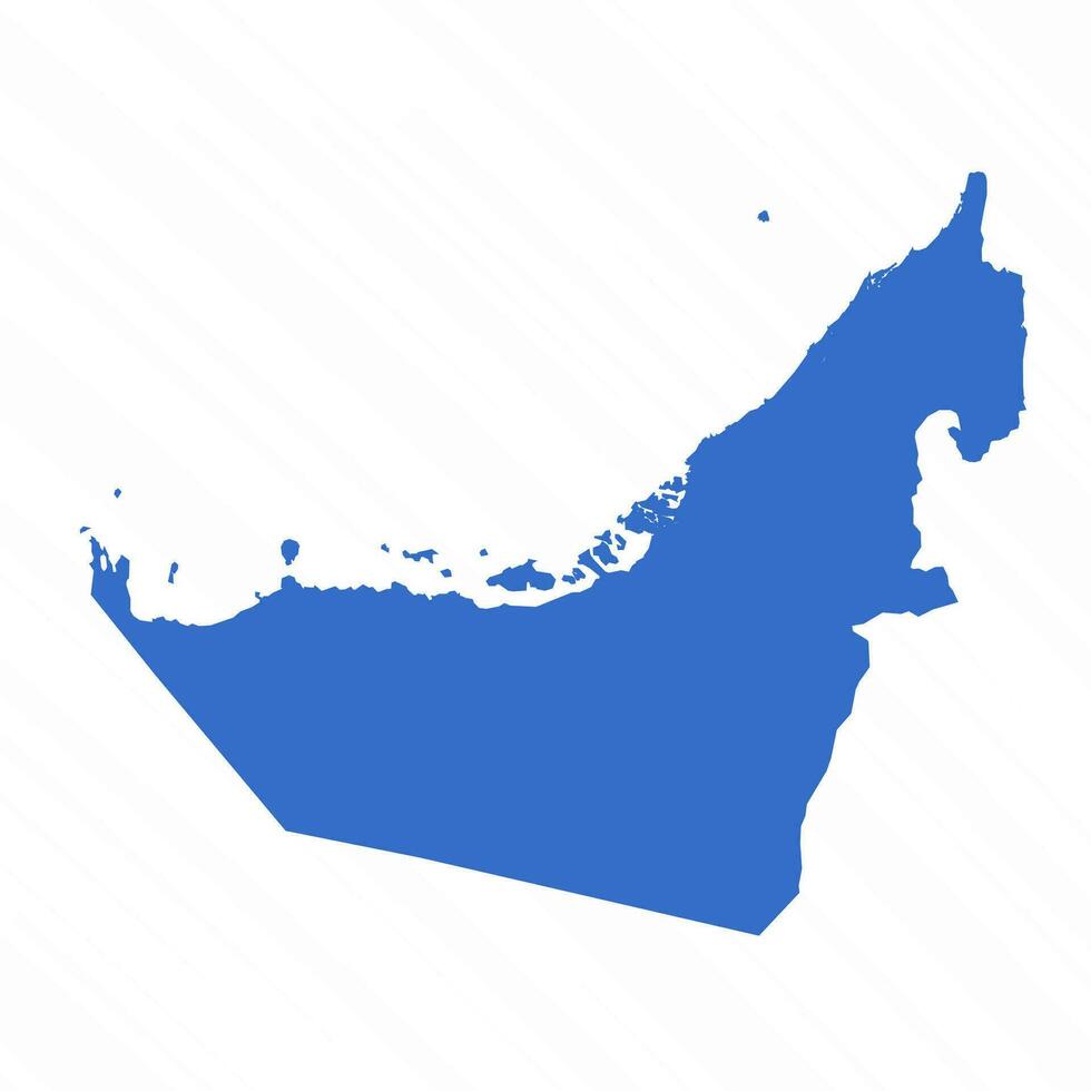 Vector Simple Map of United Arab Emirates Country