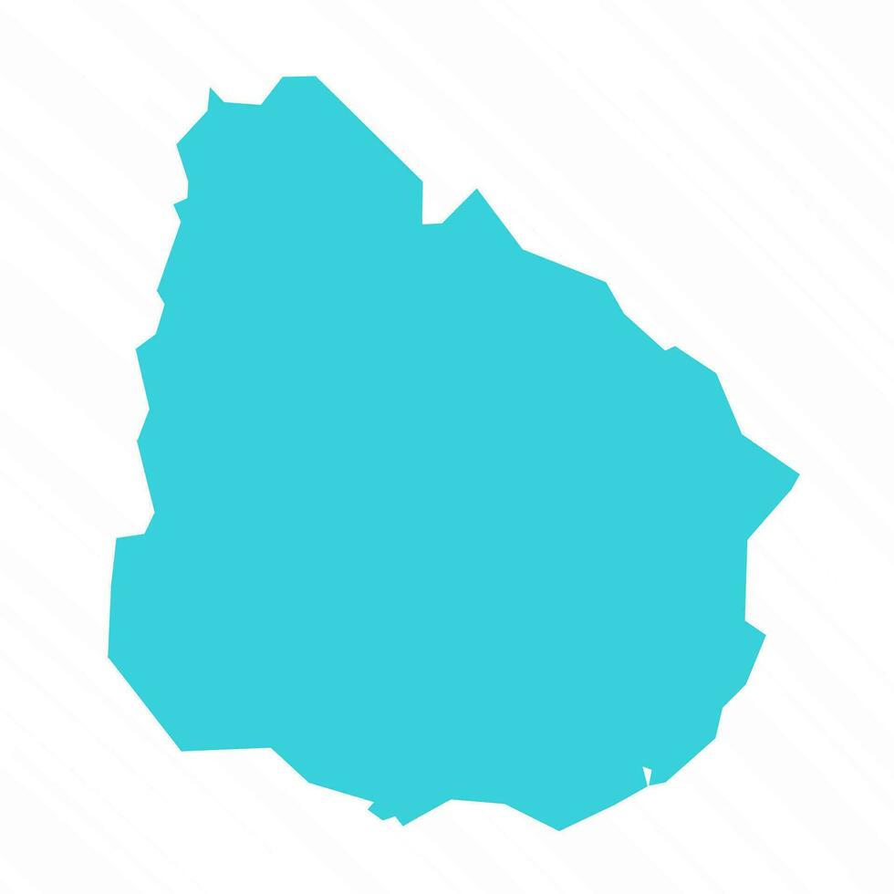 Vector Simple Map of Uruguay Country
