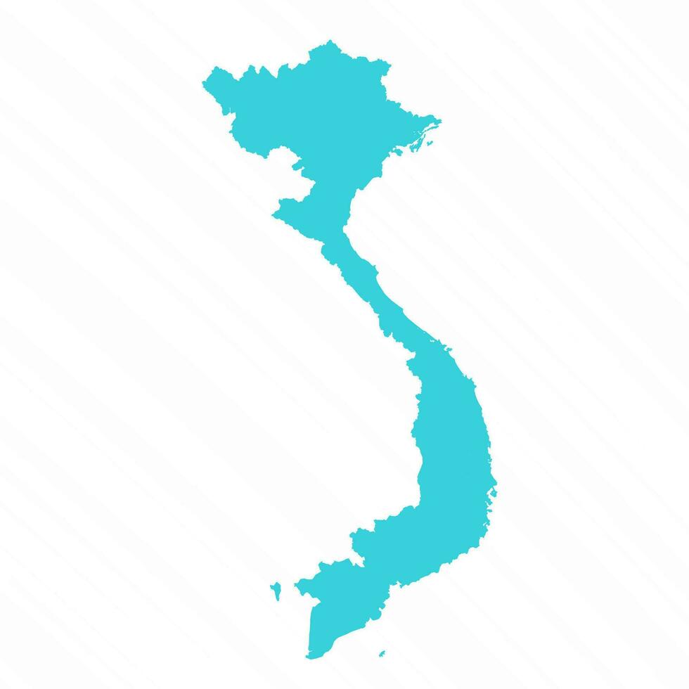 Vector Simple Map of Vietnam Country