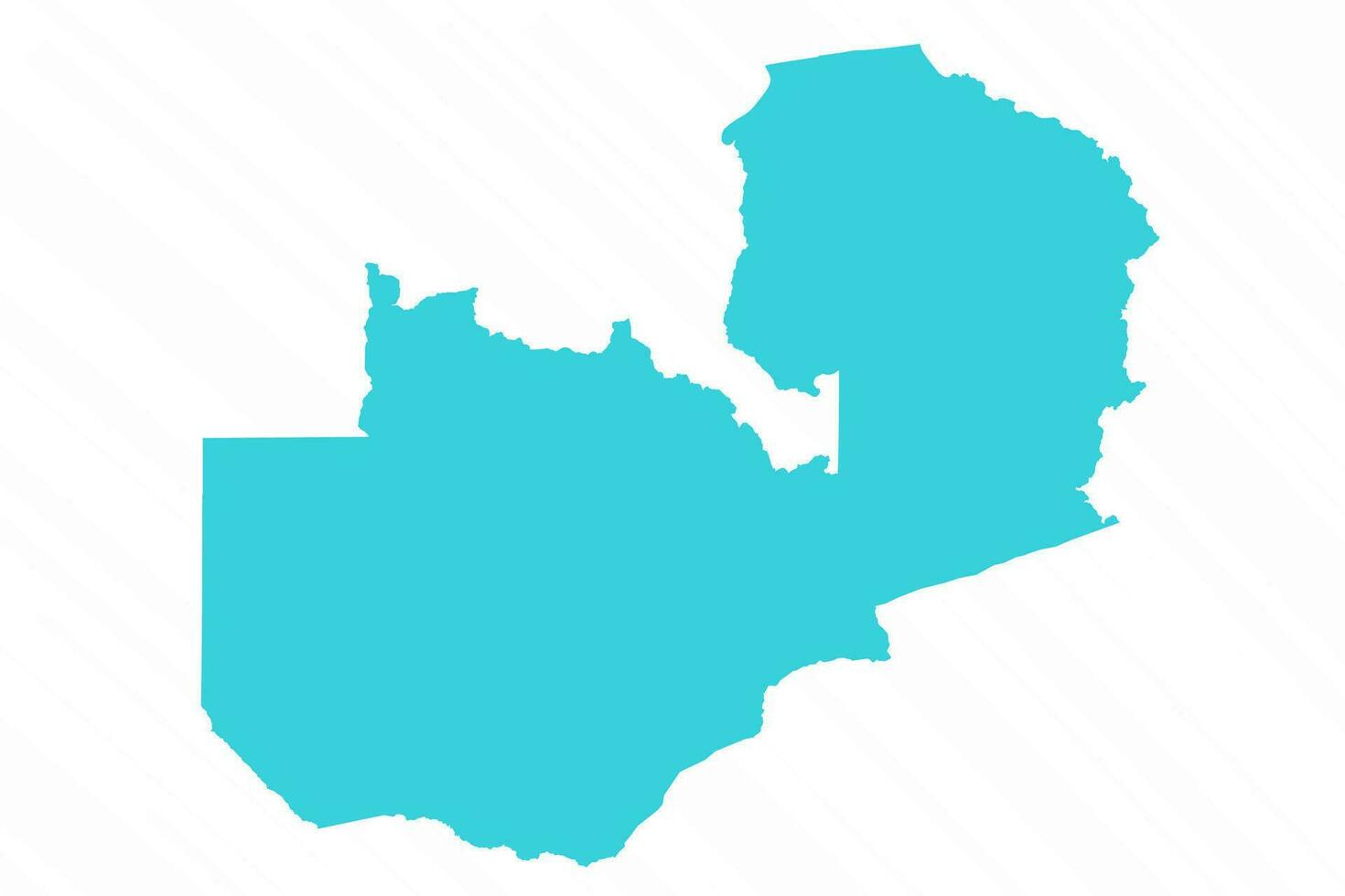 Vector Simple Map of Zambia Country