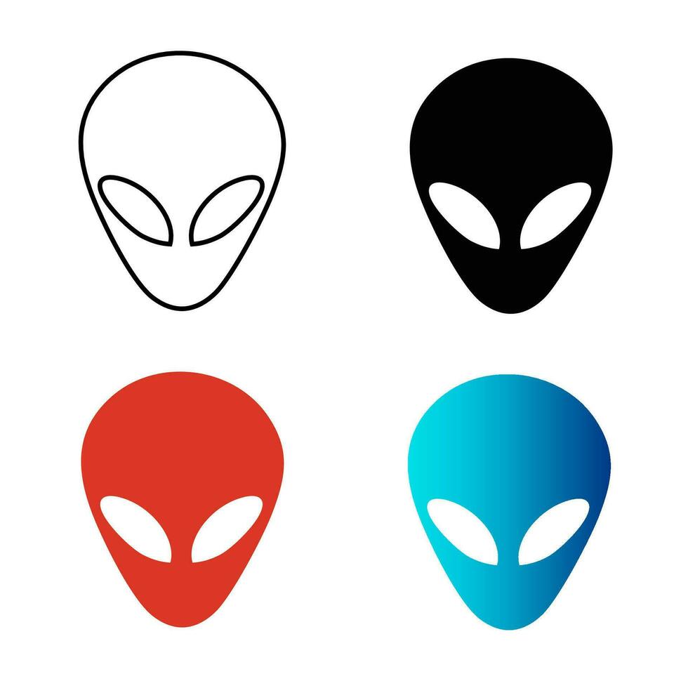 resumen extraterrestre silueta ilustración vector