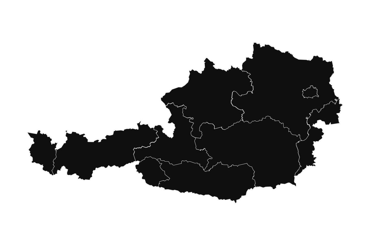 resumen Austria silueta detallado mapa vector