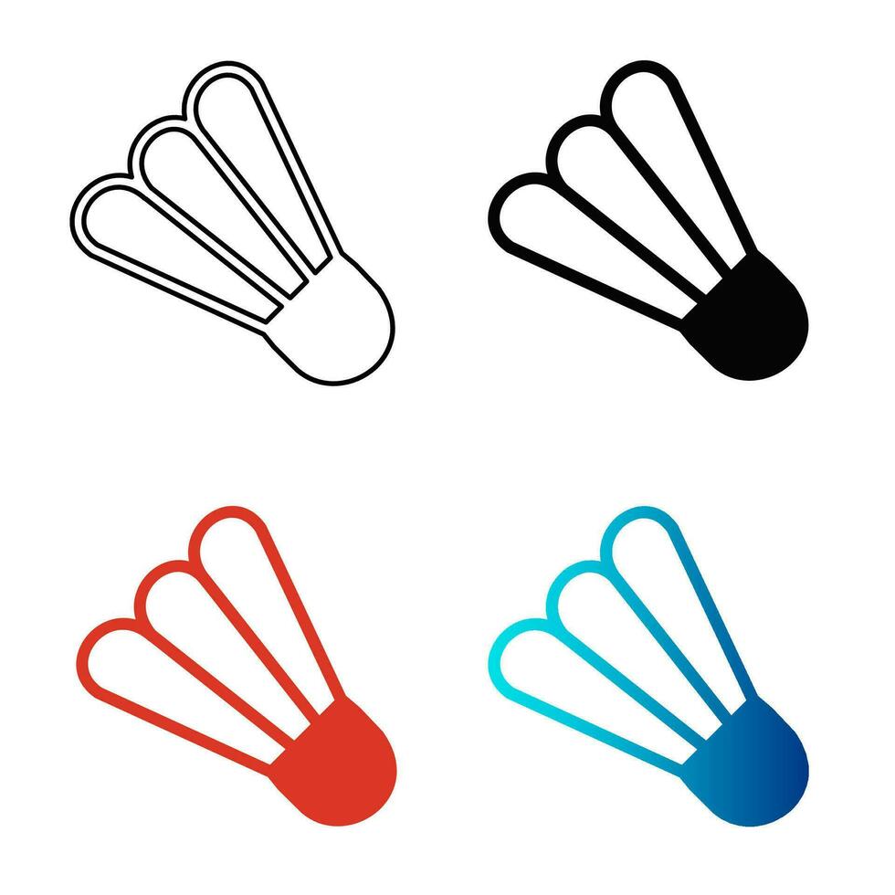 Abstract Badminton Shuttleock Silhouette Illustration vector