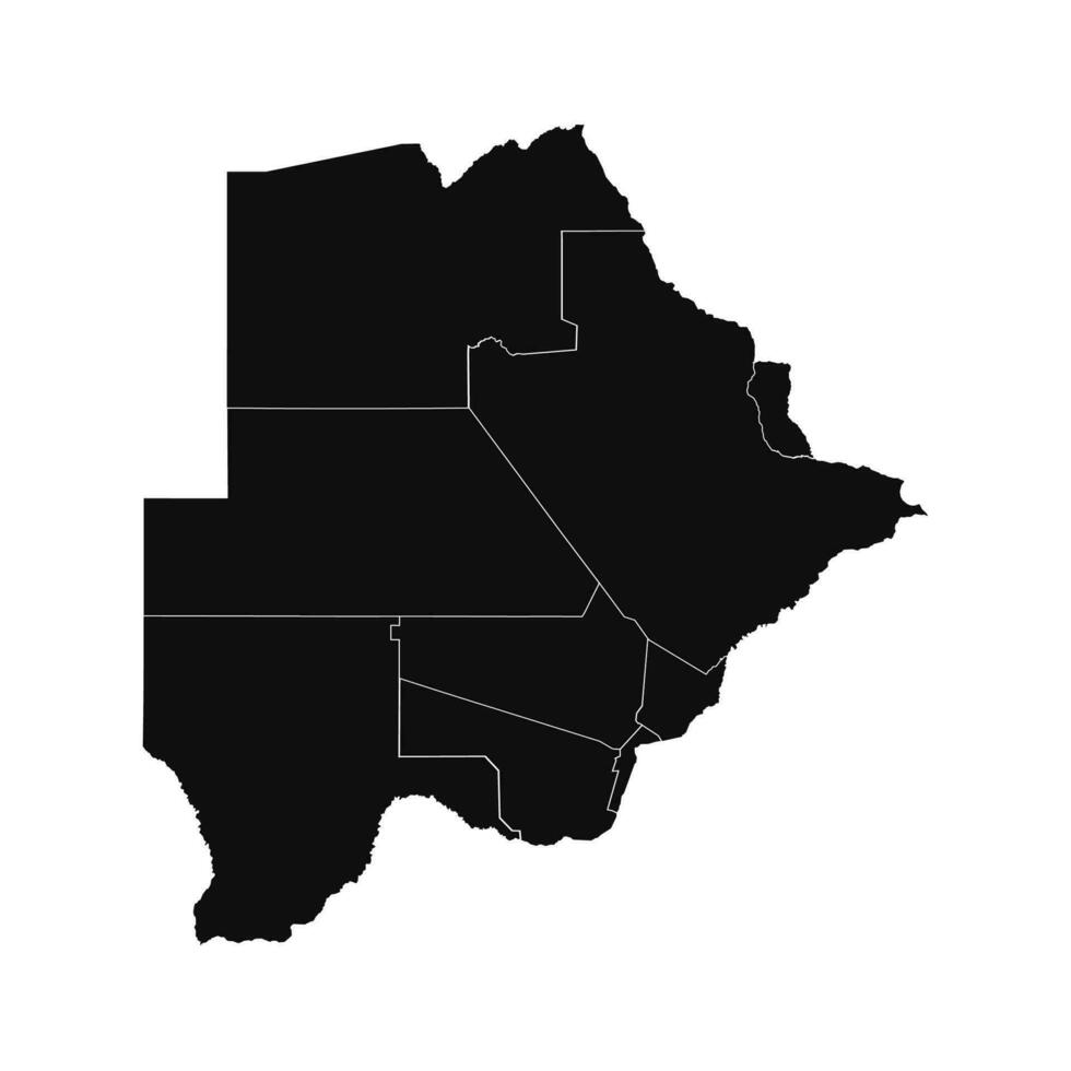 resumen Botswana silueta detallado mapa vector