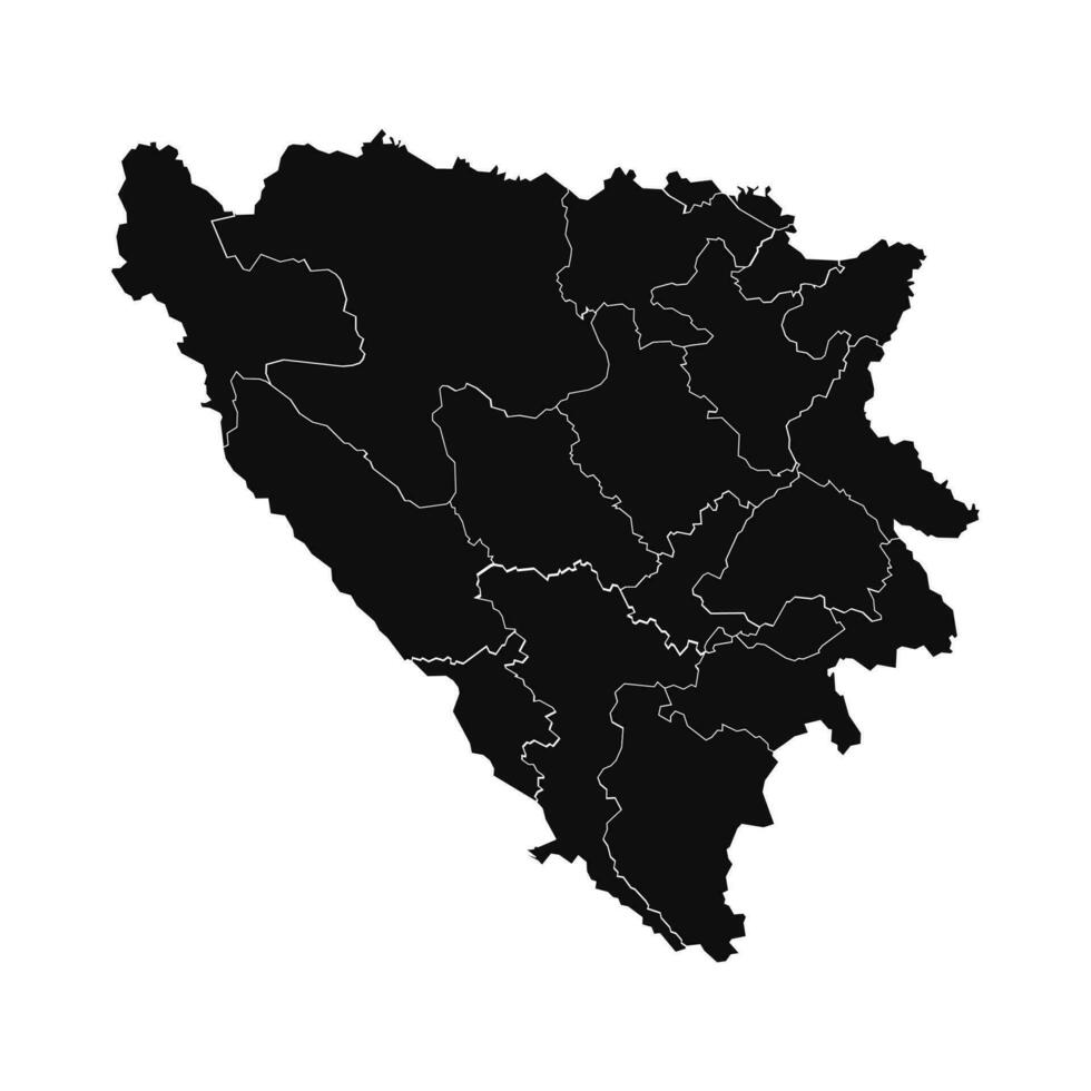 resumen bosnia y herzegovina silueta detallado mapa vector