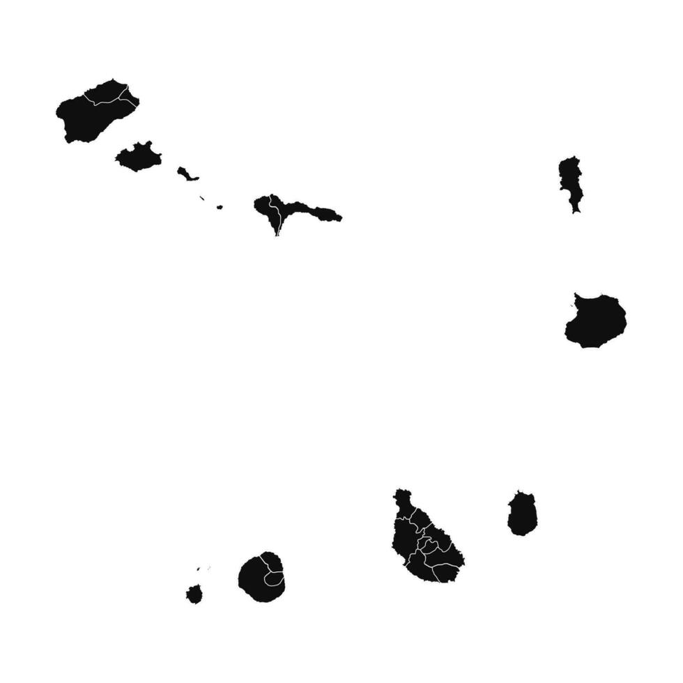 Abstract Cape Verde Silhouette Detailed Map vector