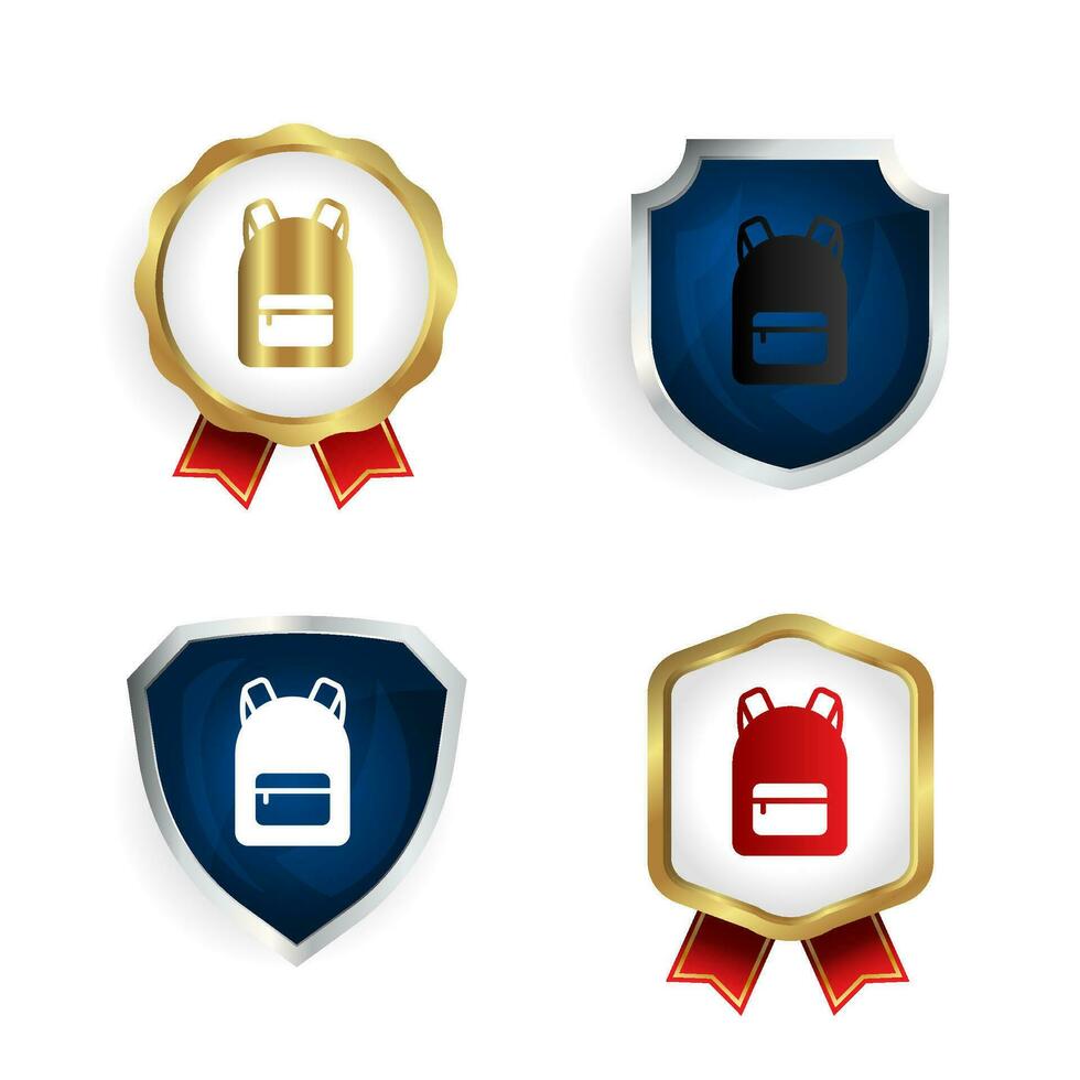 Abstract Backpack Badge and Label Collection vector