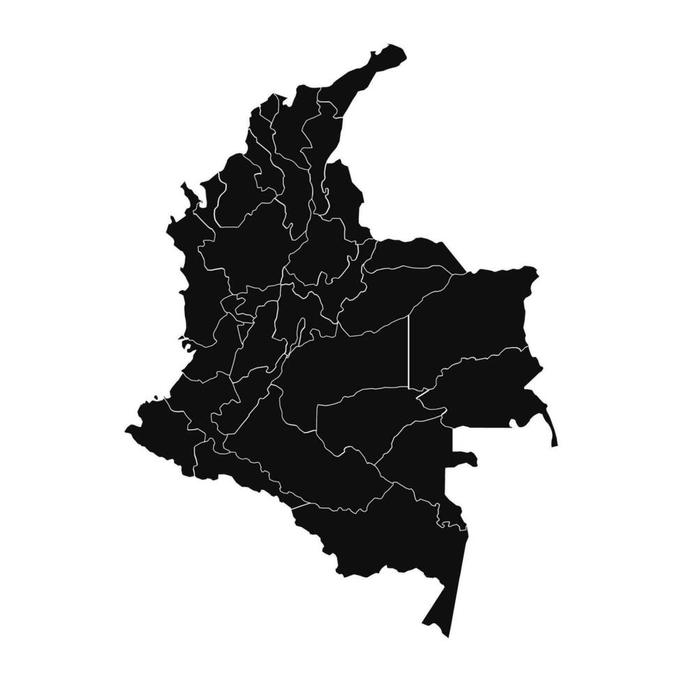 Abstract Colombia Silhouette Detailed Map vector