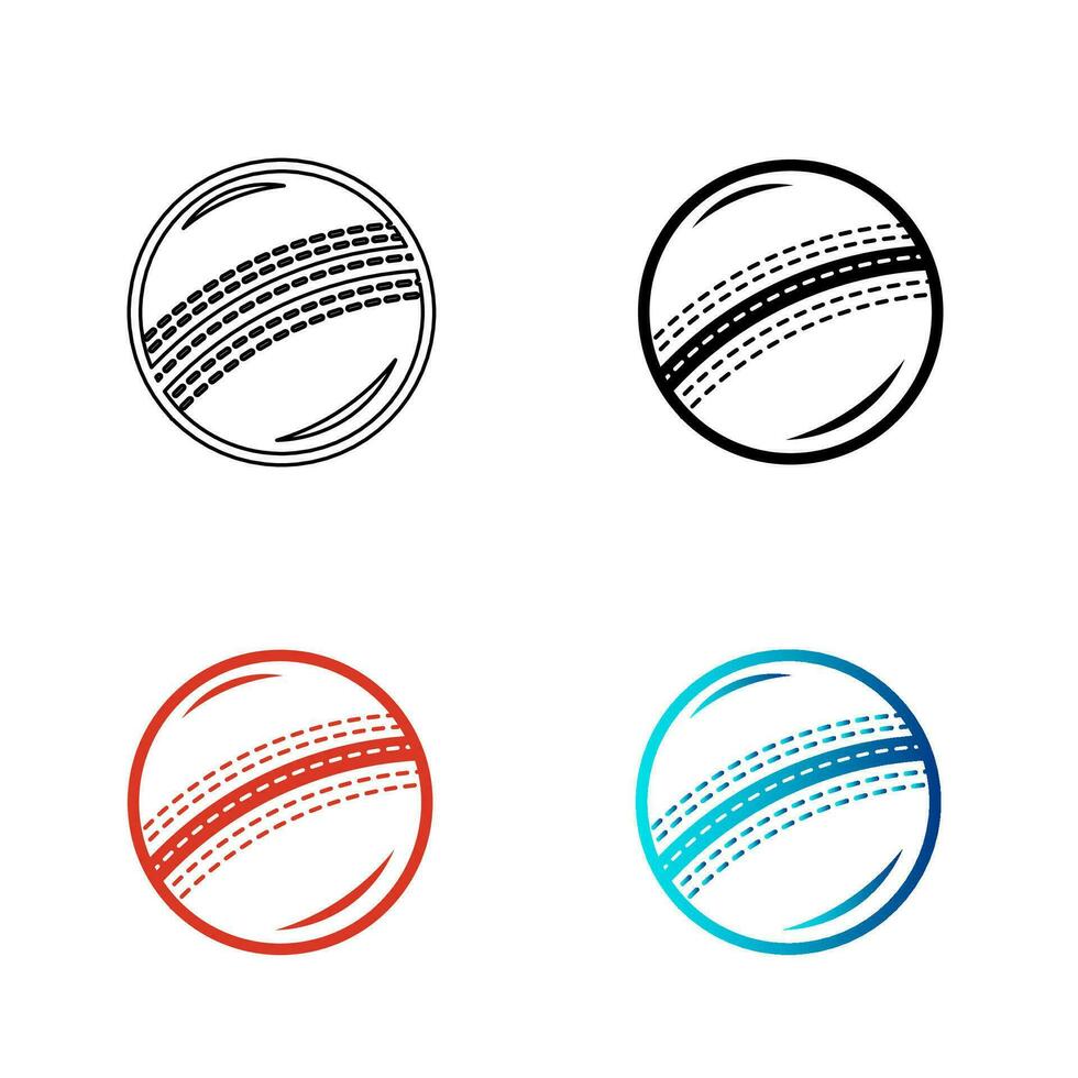 Abstract Cricket Ball Silhouette Illustration vector