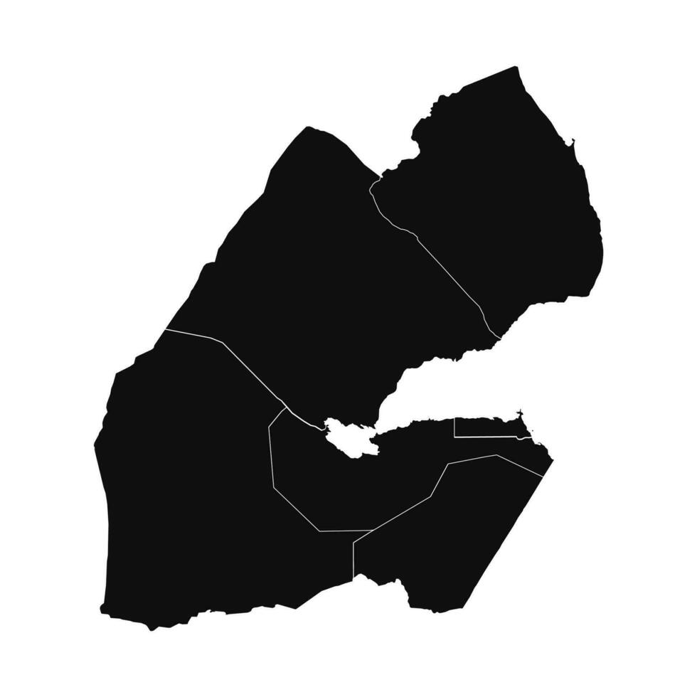 resumen djibouti silueta detallado mapa vector