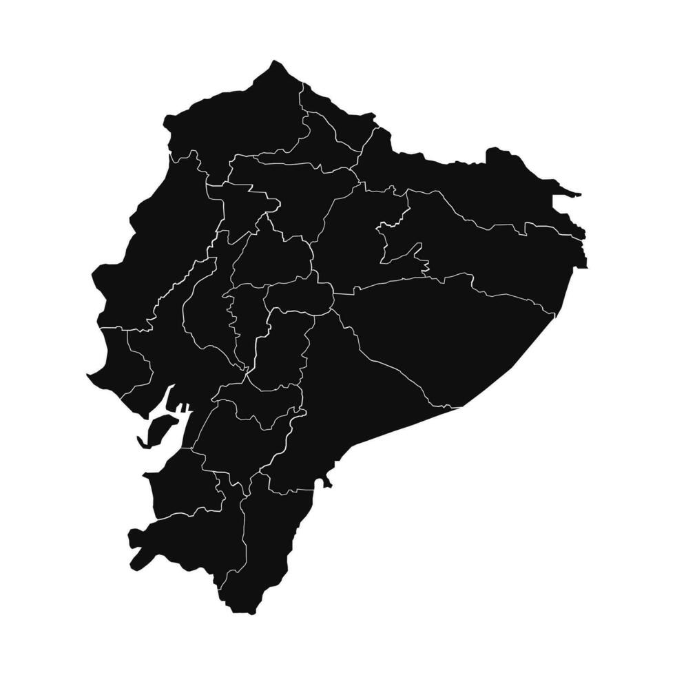 Abstract Ecuador Silhouette Detailed Map vector