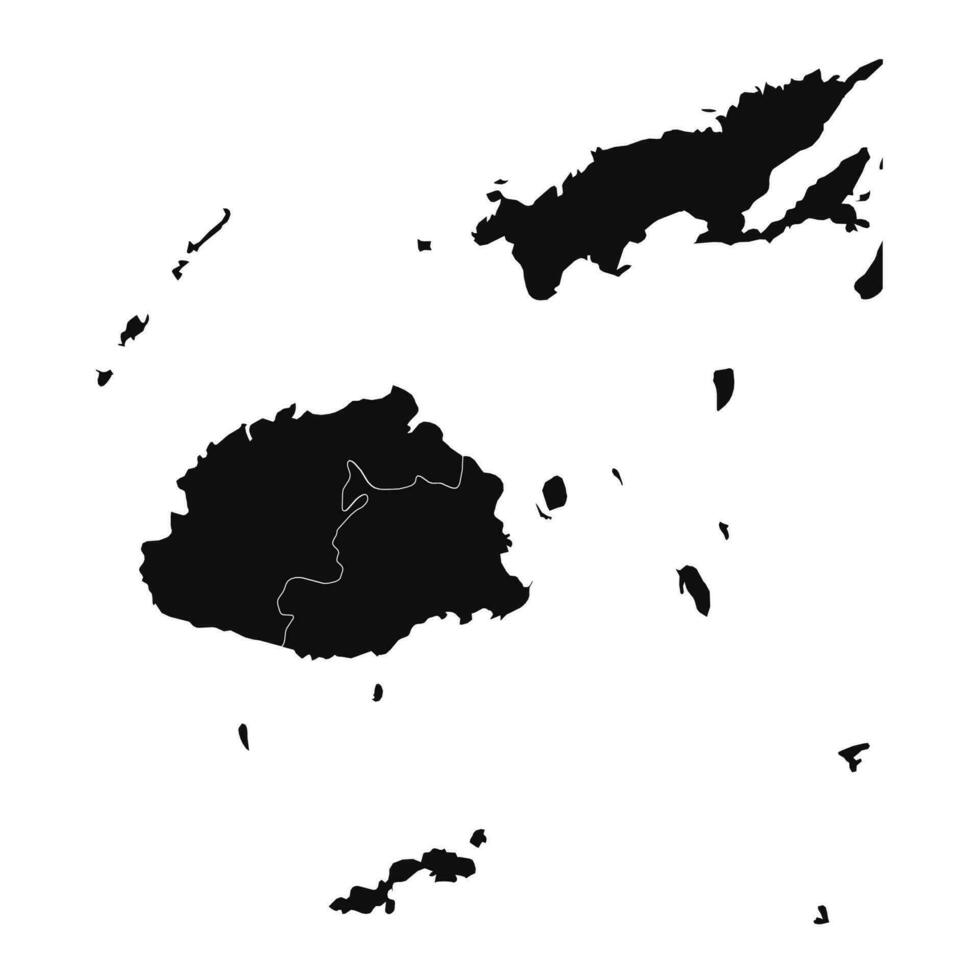 resumen Fiji silueta detallado mapa vector
