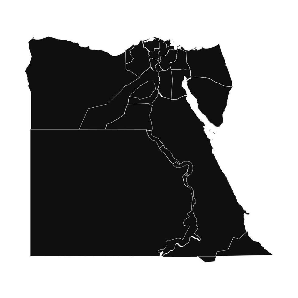 Abstract Egypt Silhouette Detailed Map vector