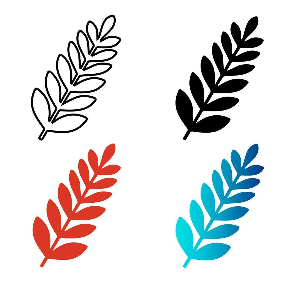 Abstract Fern Silhouette Illustration vector