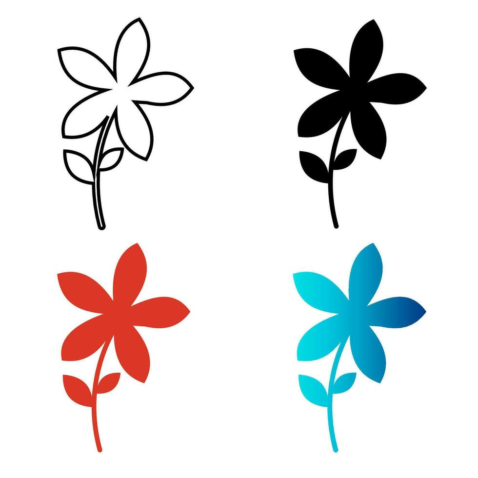 Abstract Flower Silhouette Illustration vector
