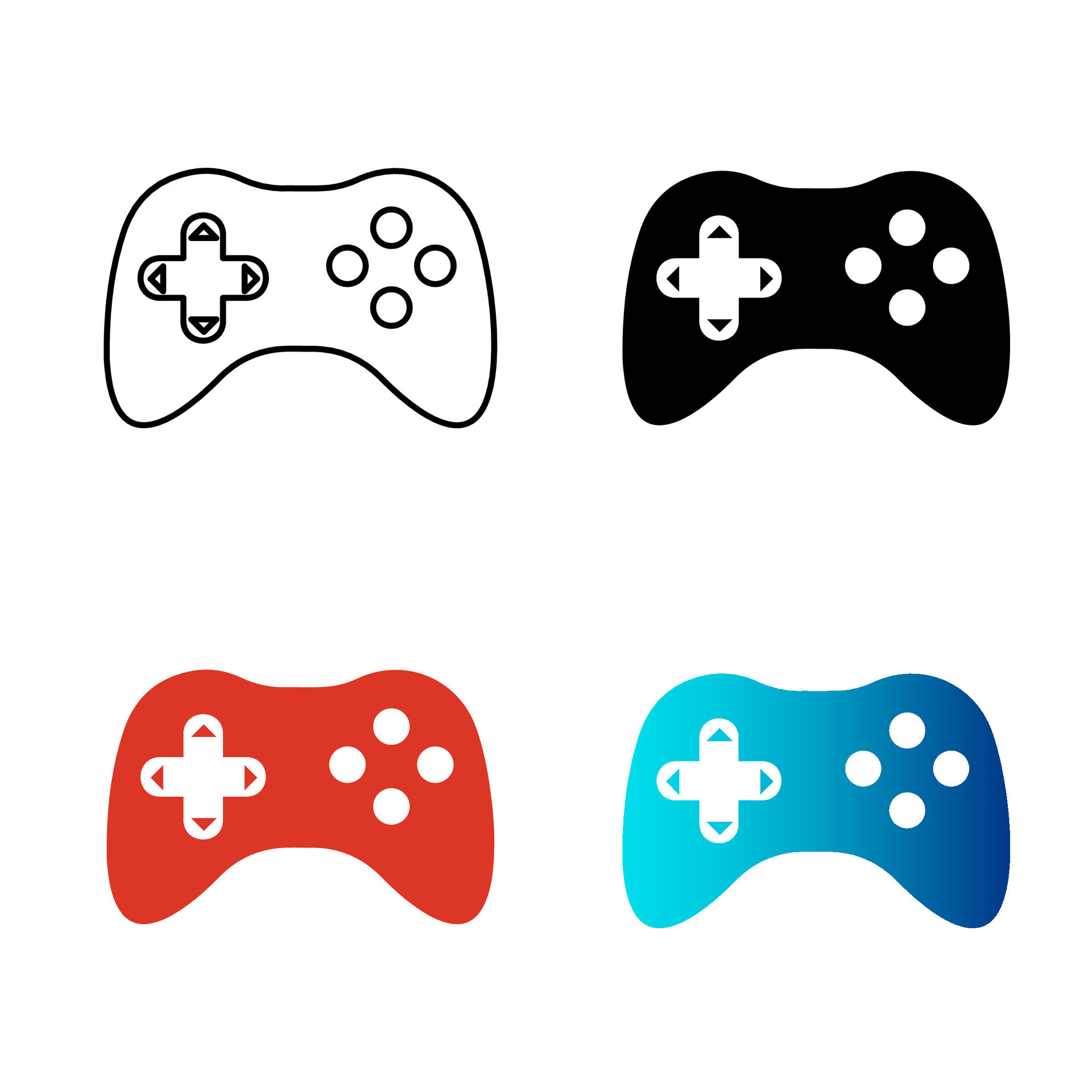 Abstract Game Controller Silhouette Illustration 25842451 Vector Art at
