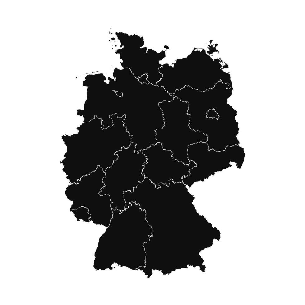 Abstract Germany Silhouette Detailed Map vector