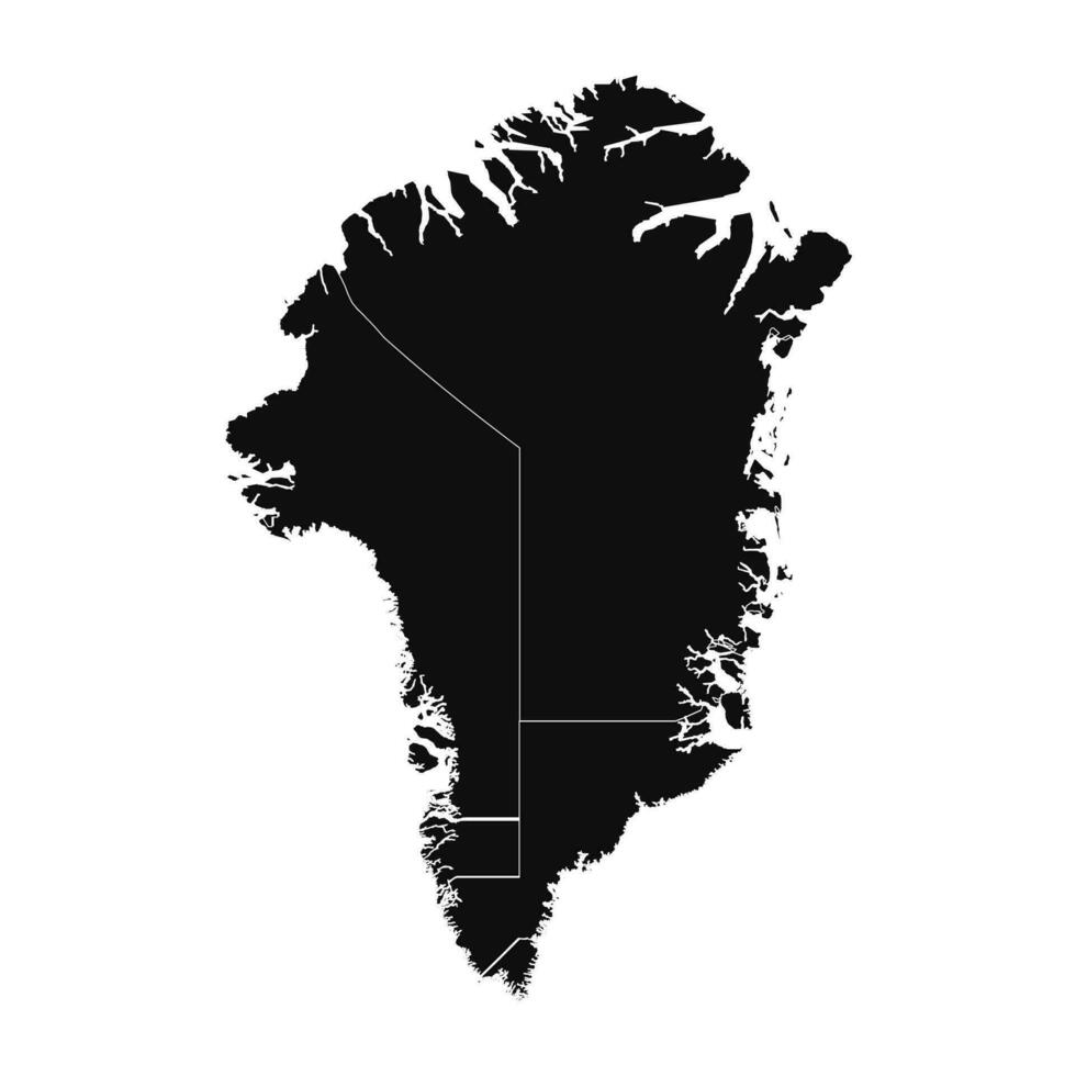 Abstract Greenland Silhouette Detailed Map vector