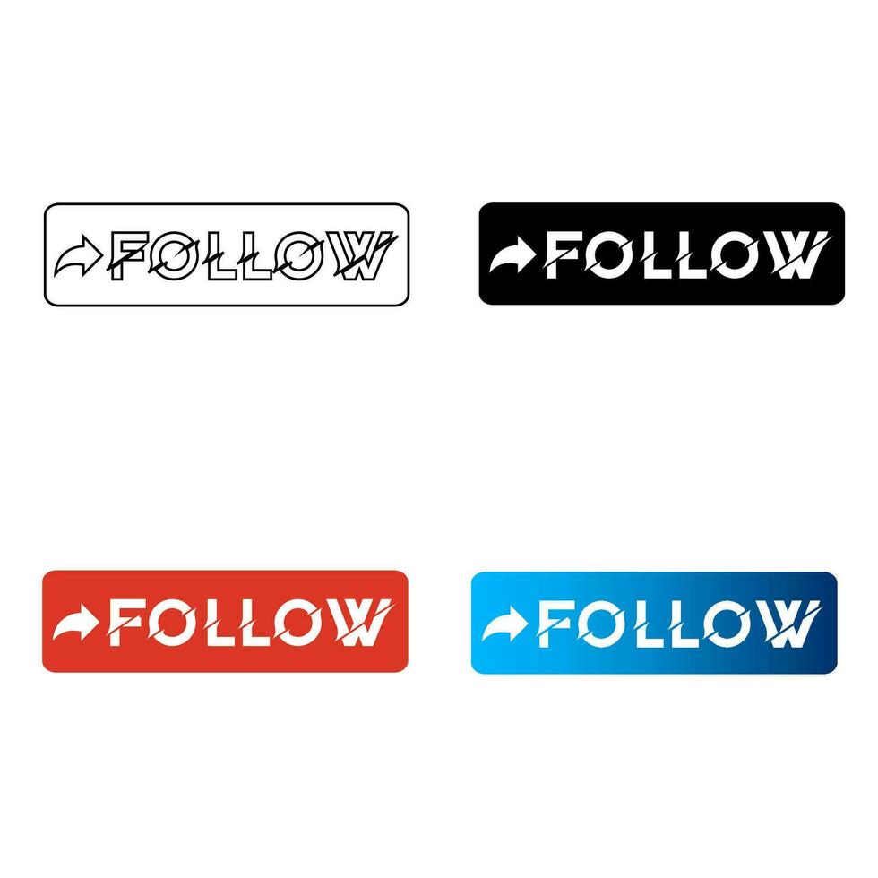 Abstract Follow Silhouette Illustration vector