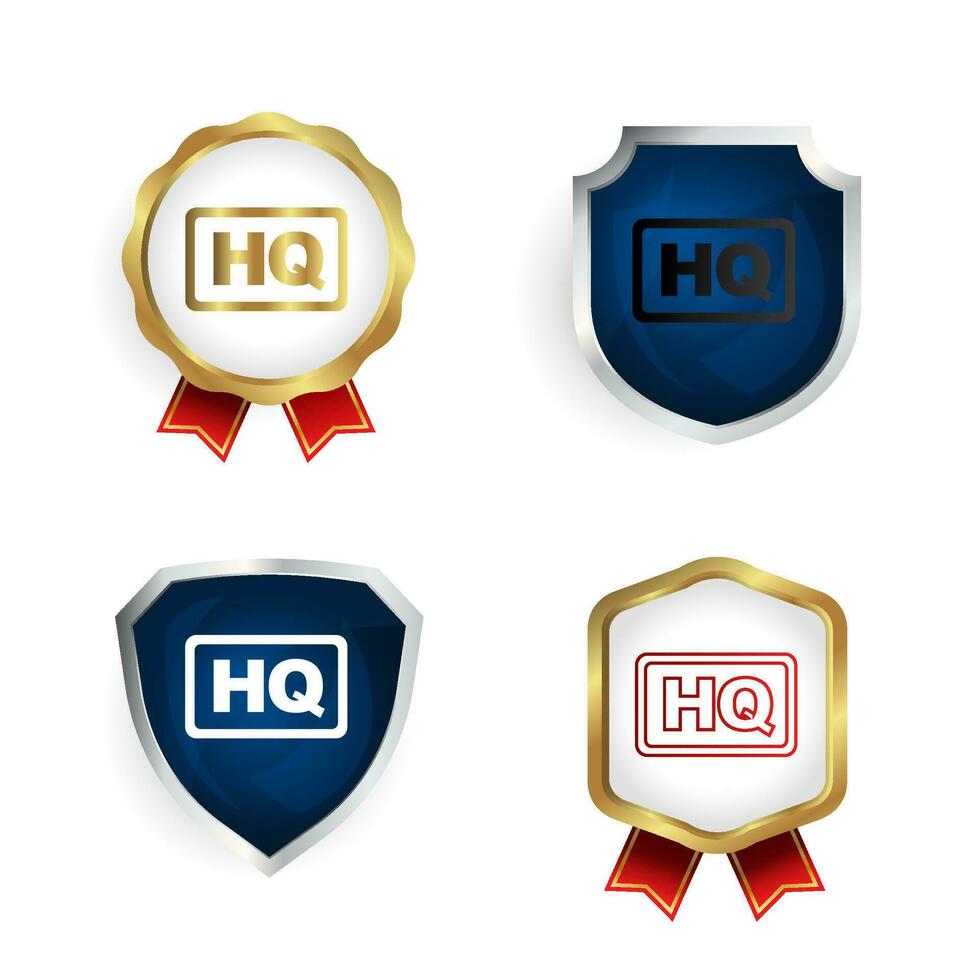 Abstract HQ Badge and Label Collection vector