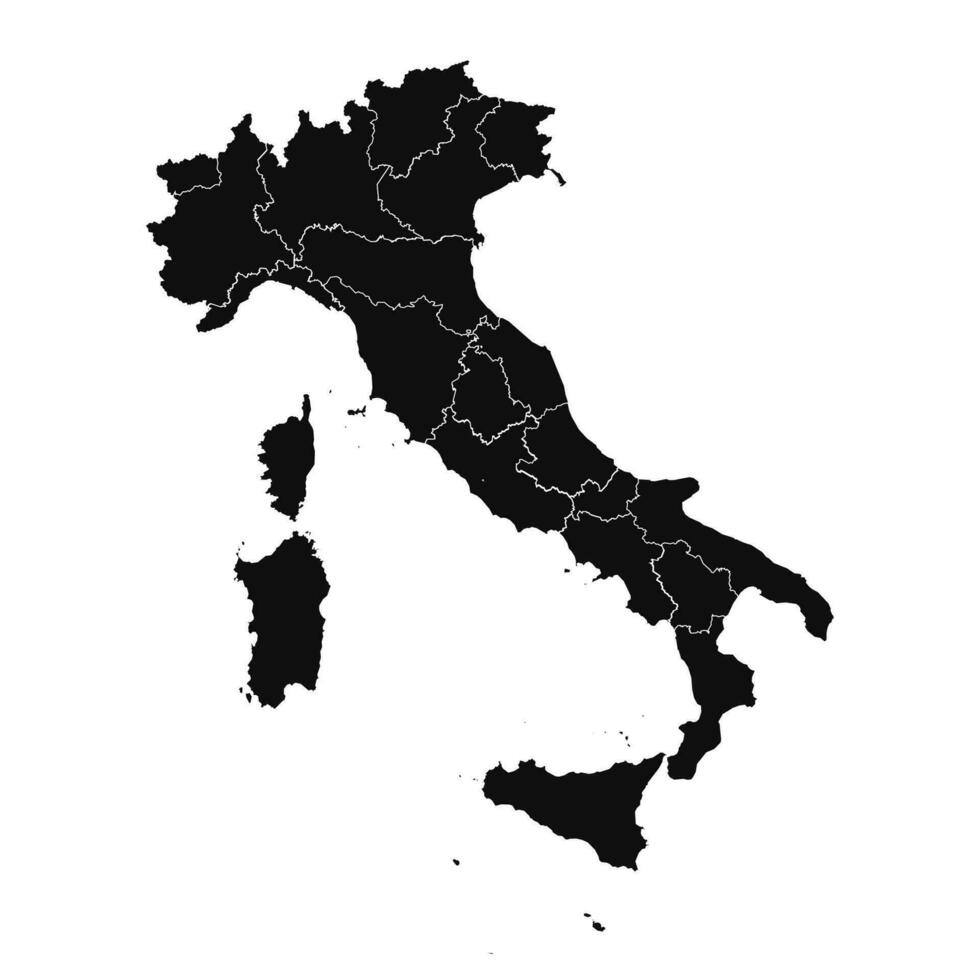 resumen Italia silueta detallado mapa vector