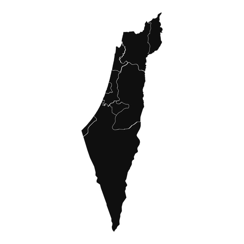 resumen Israel silueta detallado mapa vector