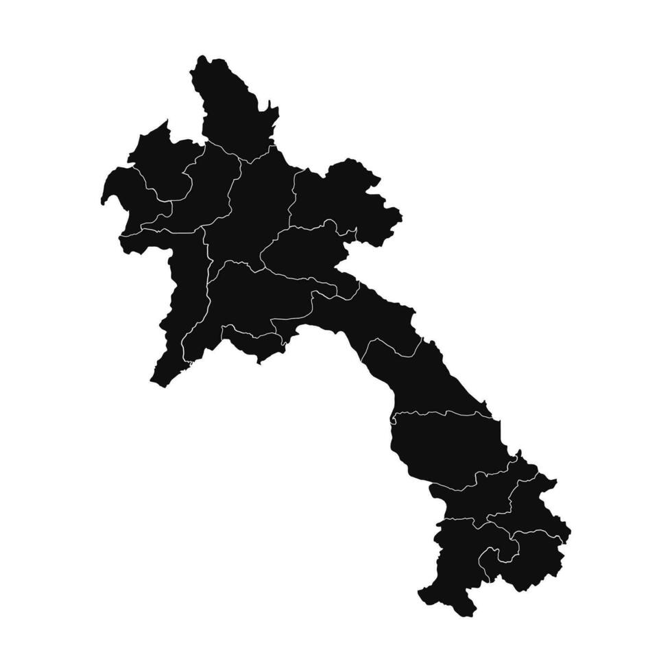 resumen Laos silueta detallado mapa vector