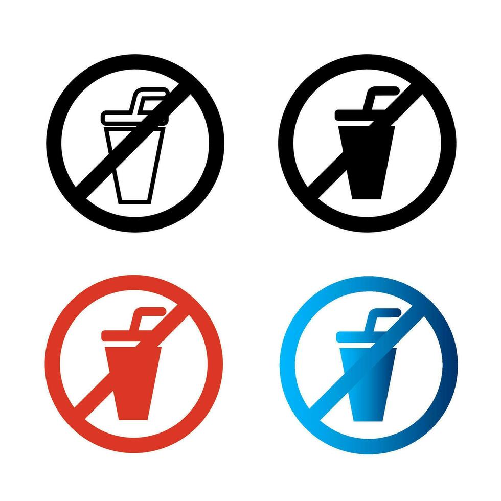 Abstract No Beverages Silhouette Illustration vector