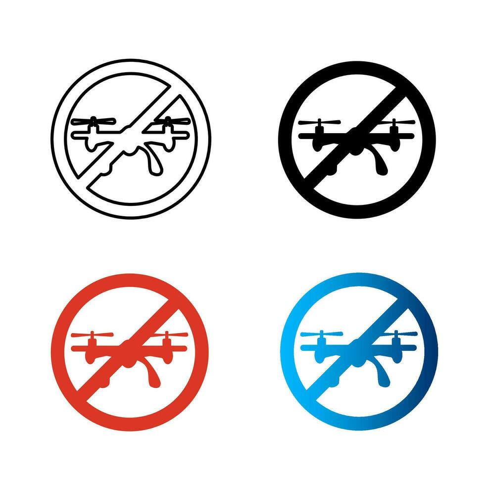 Abstract No Drone Silhouette Illustration vector