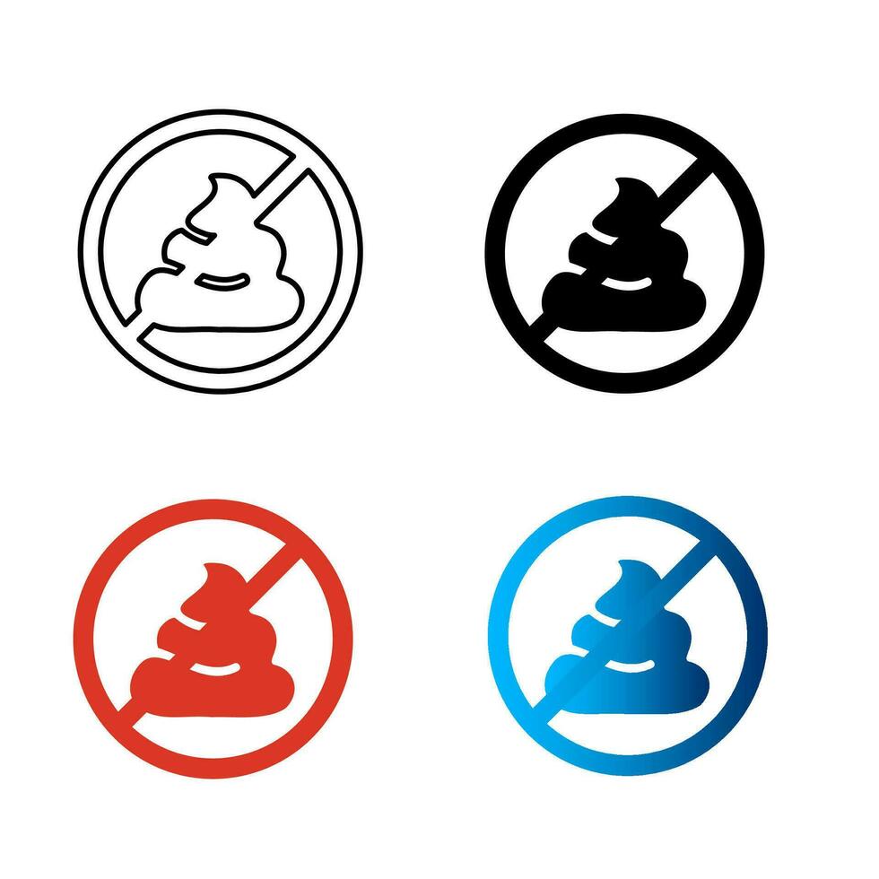 Abstract No Feces Silhouette Illustration vector