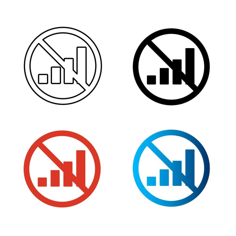 Abstract No Network Signal Silhouette Illustration vector