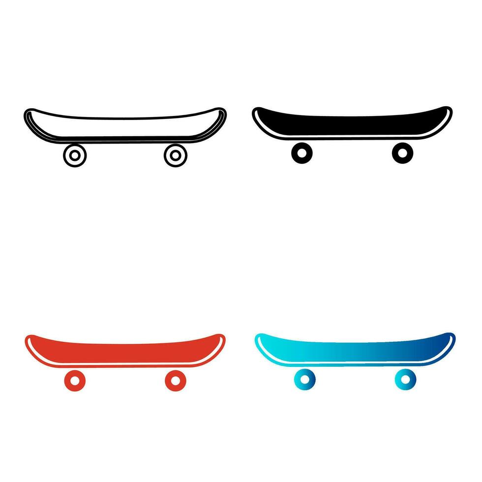 Abstract Skateboard Silhouette Illustration vector