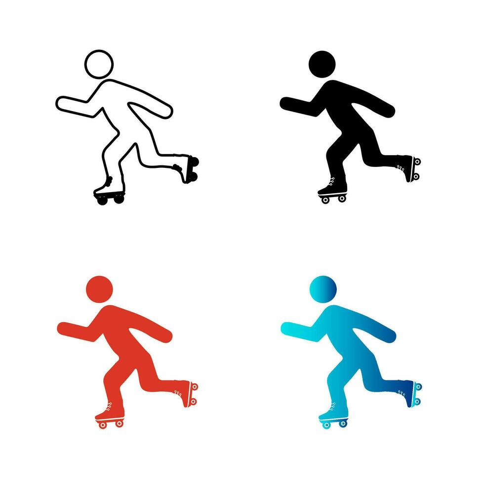 Abstract Skating Silhouette Illustration vector