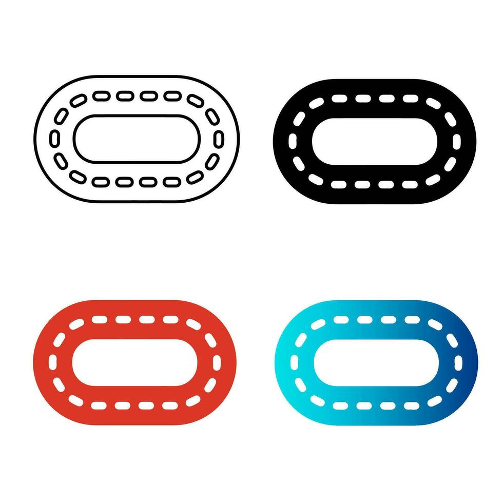 Abstract Stadium Track Silhouette Illustration vector