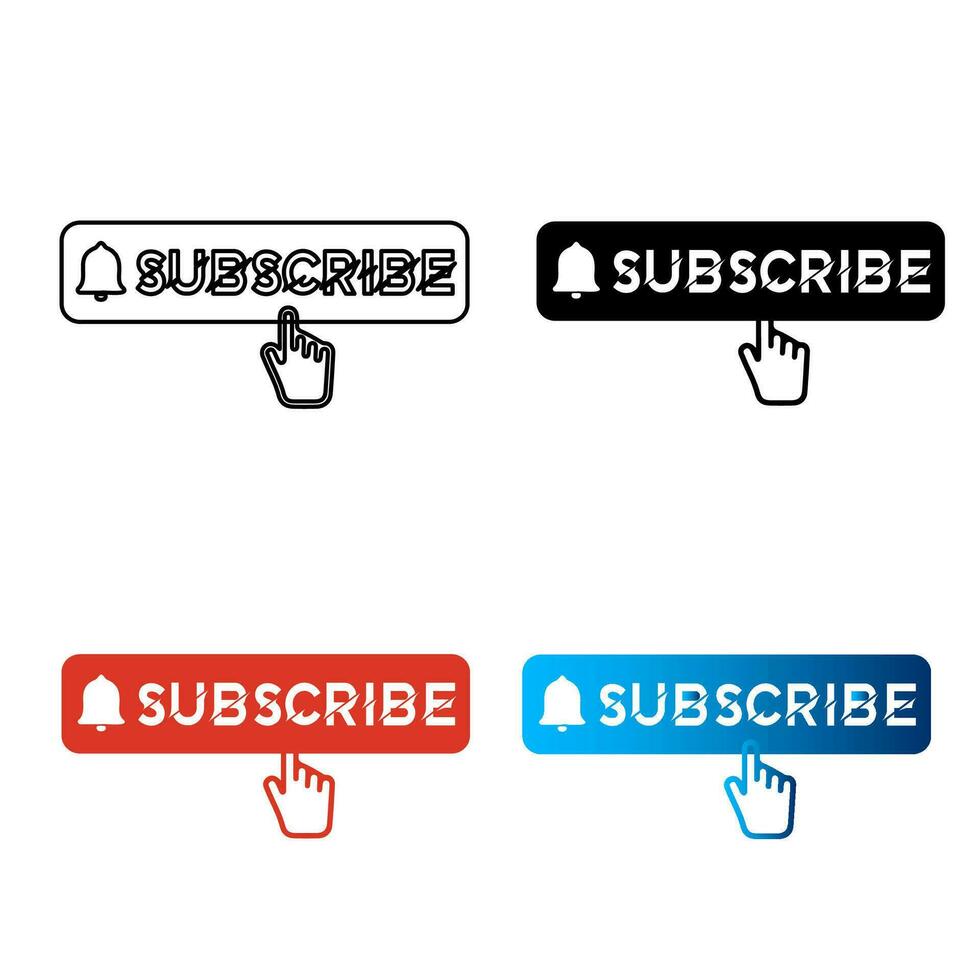 Abstract Subscribe Silhouette Illustration vector