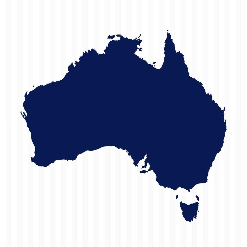 Flat Simple Australia Vector Map