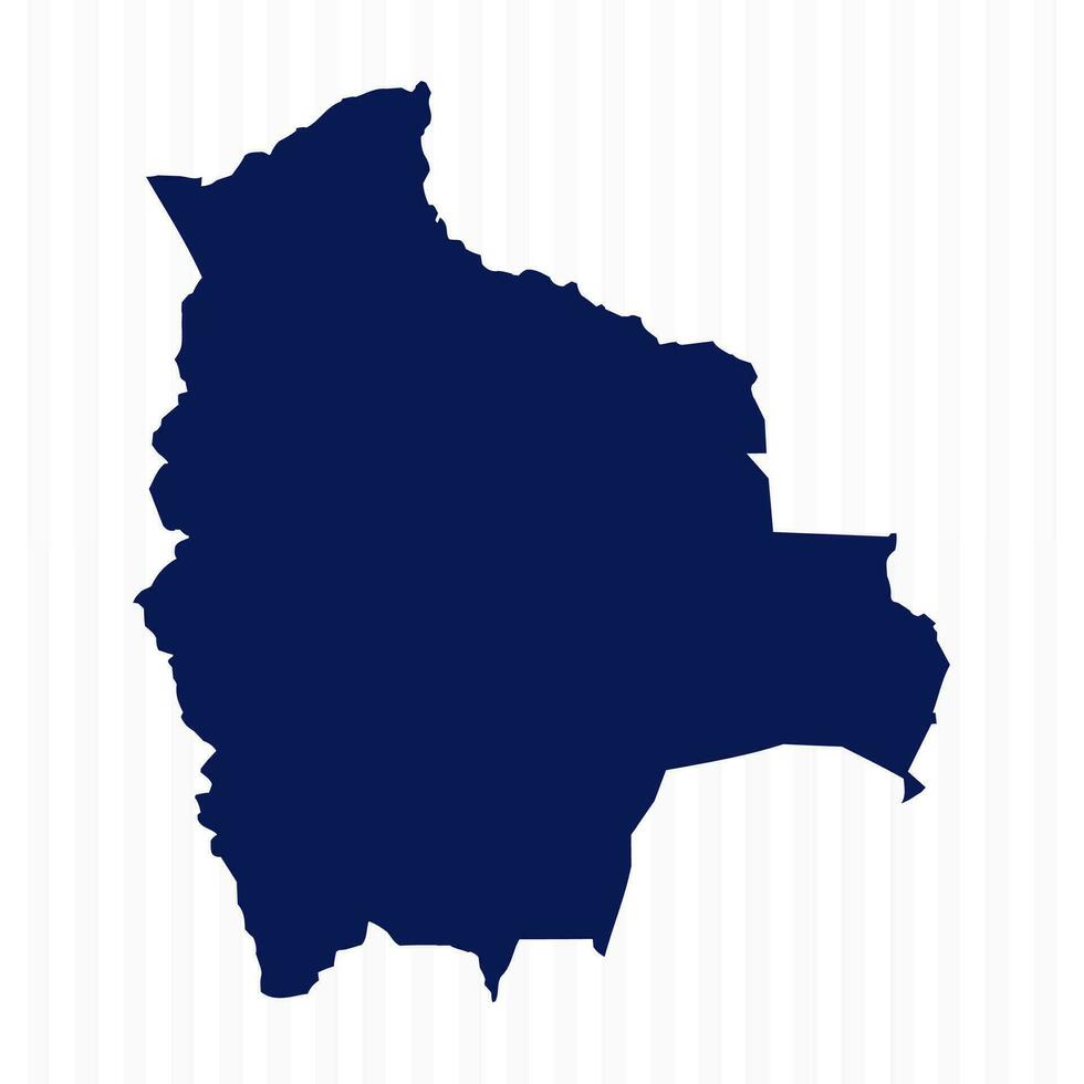 Flat Simple Bolivia Vector Map