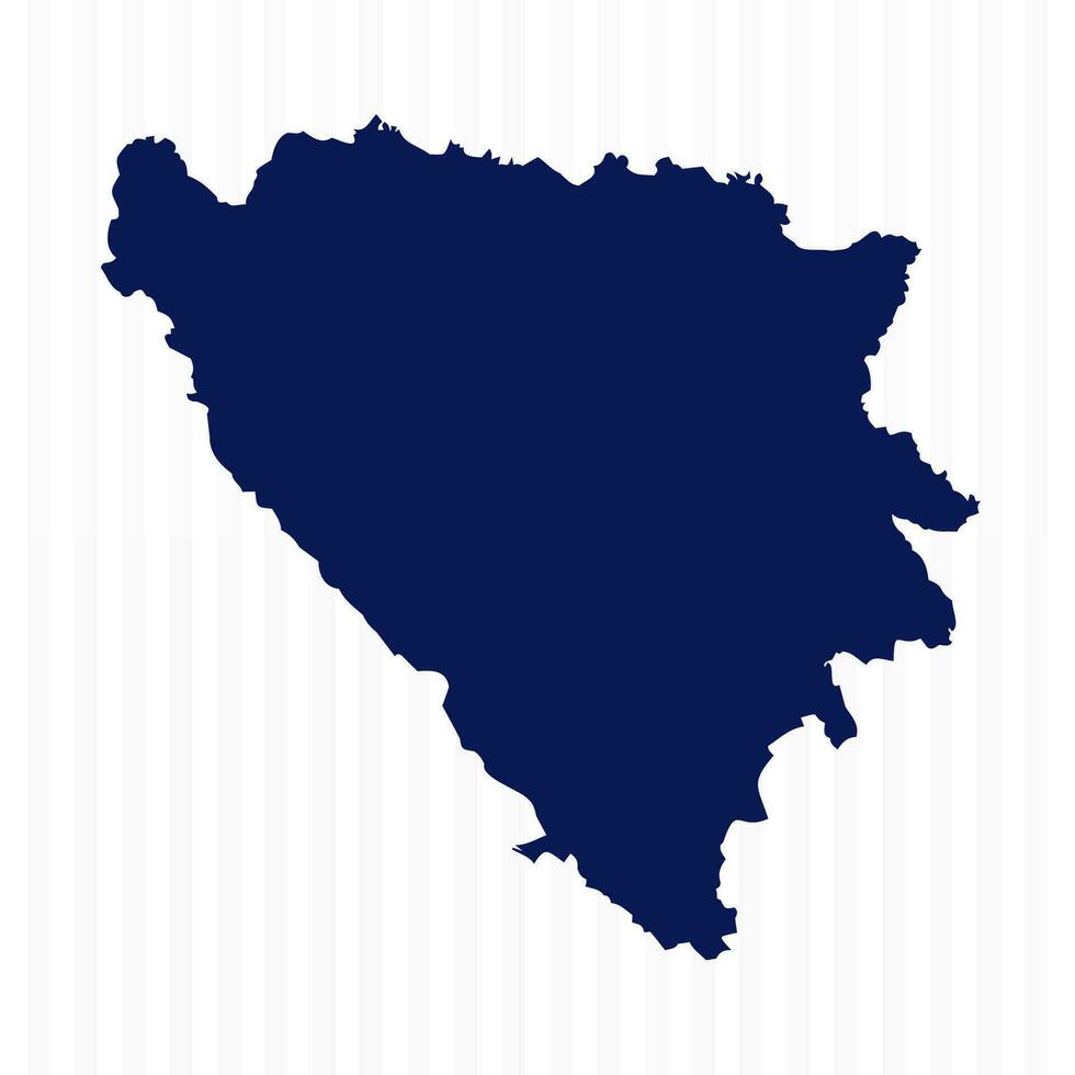 Flat Simple Bosnia and Herzegovina Vector Map