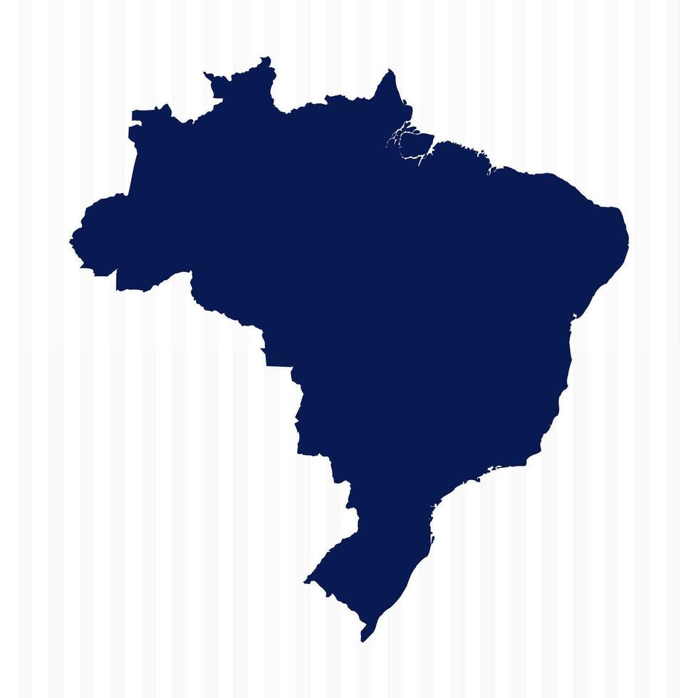 Flat Simple Brazil Vector Map