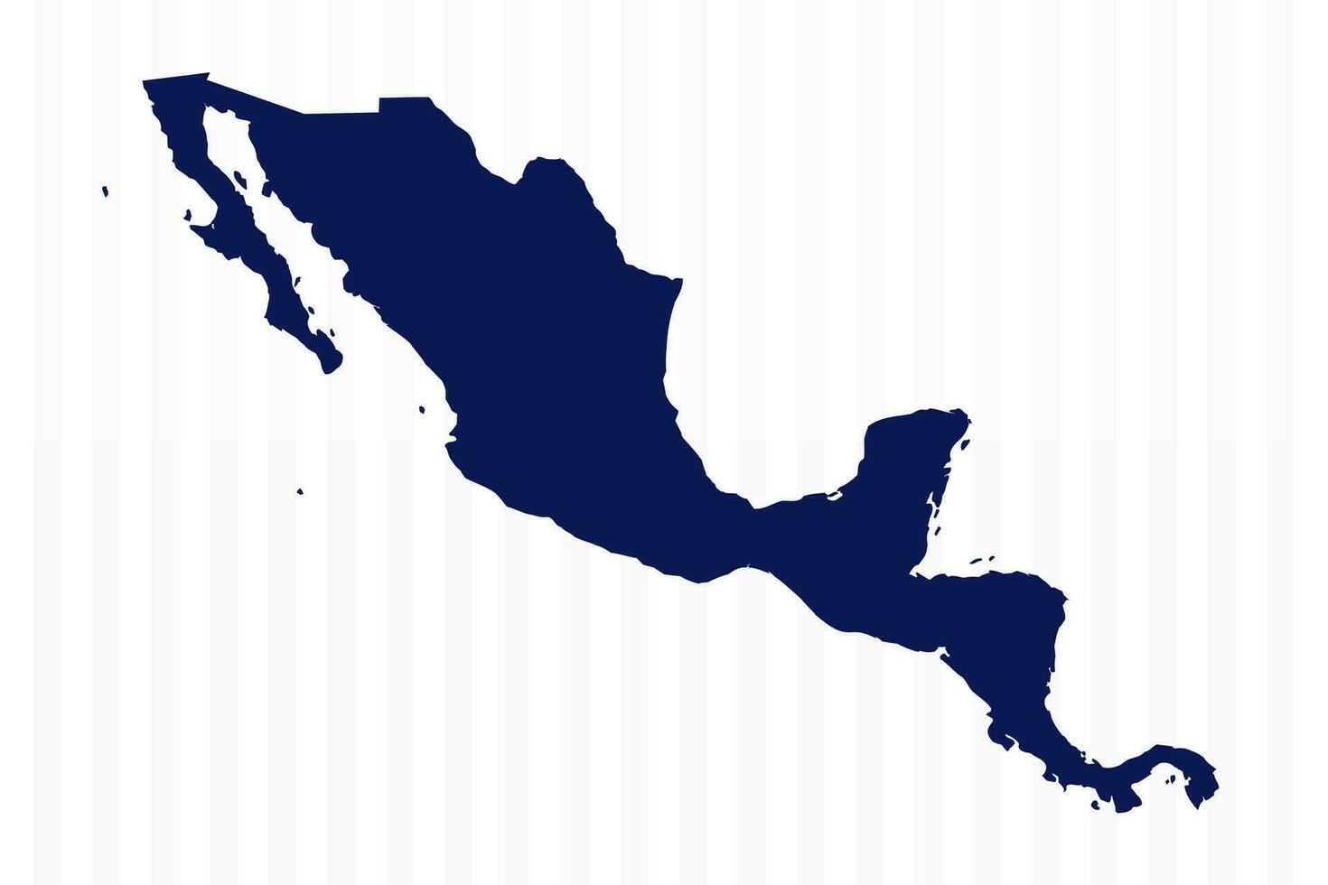 Flat Simple Central America Vector Map