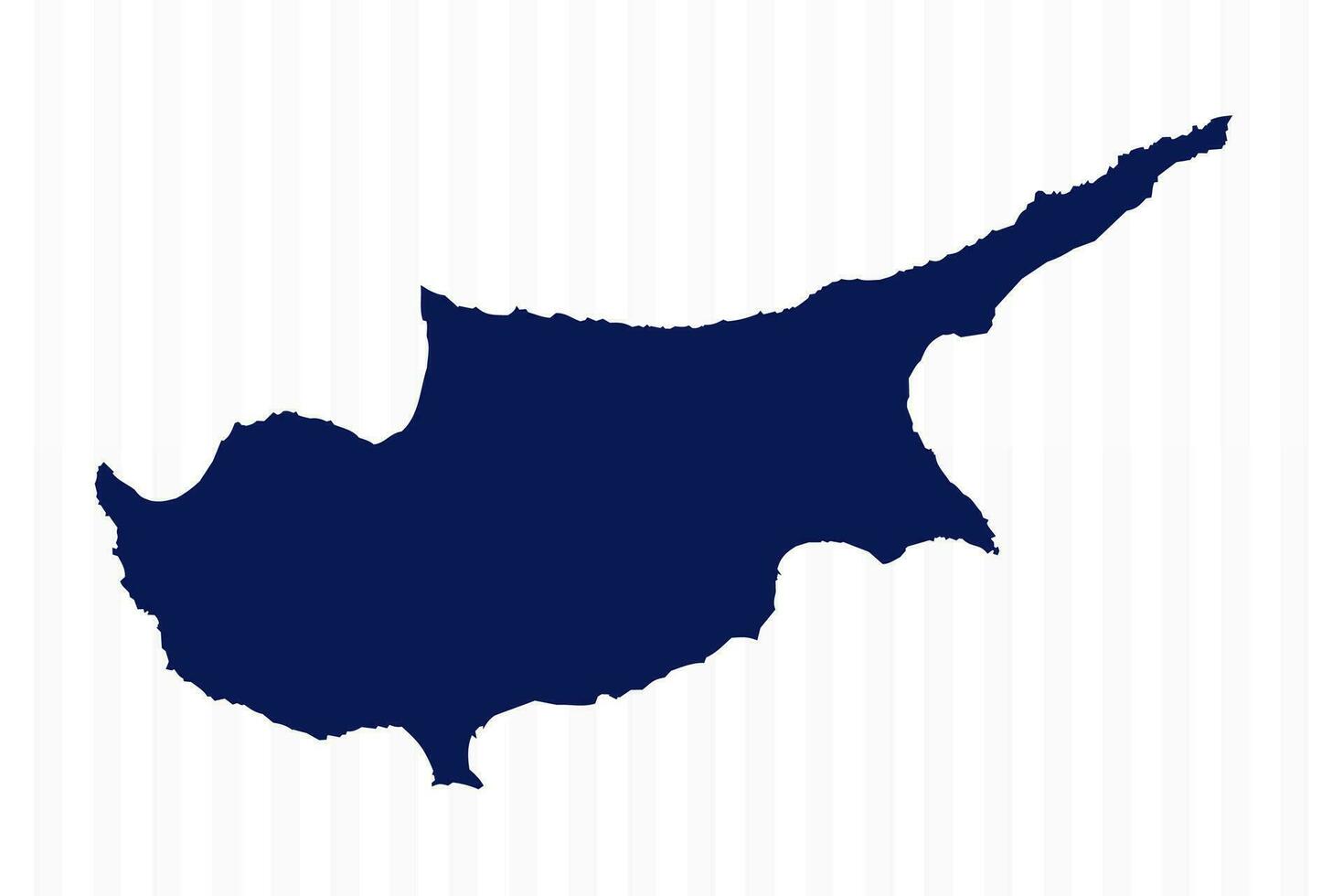 Flat Simple Cyprus Vector Map