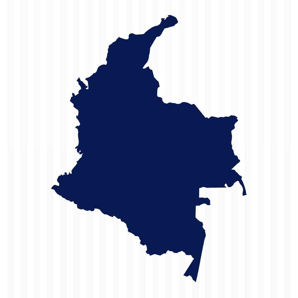 Flat Simple Colombia Vector Map